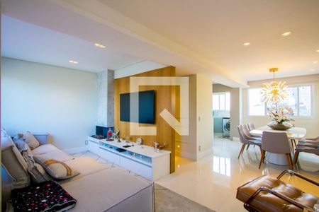 Sala de estar de apartamento à venda com 2 quartos, 96m² em Vila Valparaiso, Santo André