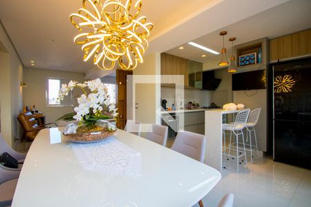 Sala de jantar de apartamento à venda com 2 quartos, 96m² em Vila Valparaiso, Santo André