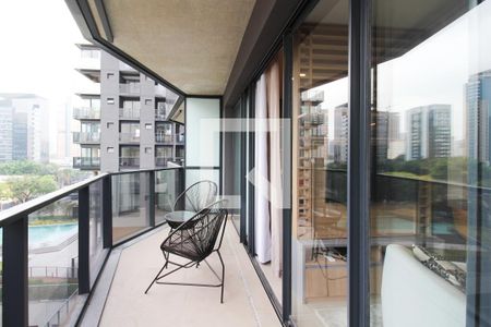 Varanda da Sala de kitnet/studio para alugar com 1 quarto, 44m² em Vila Olímpia, São Paulo