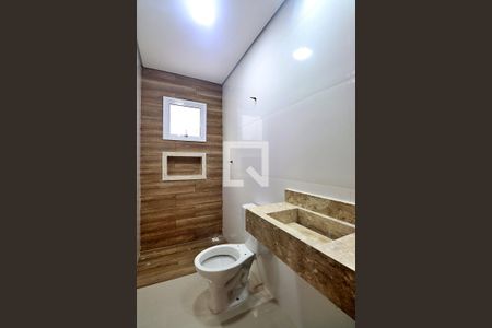 Banheiro do Quarto 1 - Suíte de apartamento à venda com 3 quartos, 79m² em Vila Curuçá, Santo André