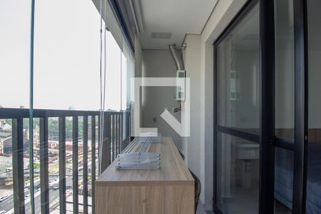 Varanda  de kitnet/studio para alugar com 1 quarto, 24m² em Centro, São Paulo