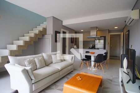 Sala de apartamento para alugar com 1 quarto, 110m² em Canasvieiras, Florianópolis