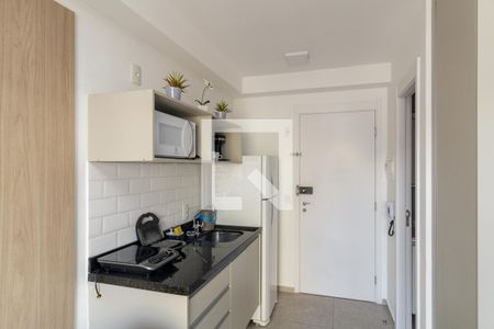 Cozinha de kitnet/studio à venda com 1 quarto, 33m² em Centro Histórico de São Paulo, São Paulo