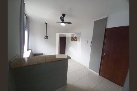 Sala de apartamento para alugar com 1 quarto, 45m² em Ilha Porchat, São Vicente