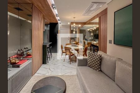 Sala de apartamento à venda com 2 quartos, 75m² em Mangabeiras, Belo Horizonte