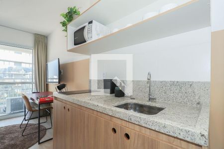 Cozinha de apartamento para alugar com 1 quarto, 40m² em Liberdade, São Paulo
