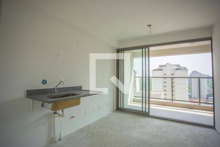 Sala / Cozinha de apartamento à venda com 1 quarto, 37m² em Vila Monte Alegre, São Paulo