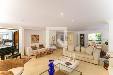 Sala de apartamento para alugar com 4 quartos, 376m² em Real Parque, São Paulo