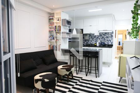 Sala de apartamento à venda com 2 quartos, 53m² em Jardim, Santo André
