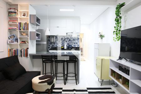 Sala de apartamento à venda com 2 quartos, 53m² em Jardim, Santo André