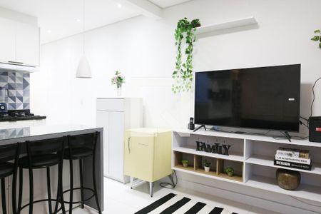 Sala de apartamento à venda com 2 quartos, 53m² em Jardim, Santo André