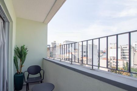 Varanda  de kitnet/studio para alugar com 1 quarto, 24m² em Campos Elíseos, São Paulo