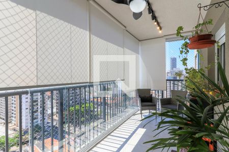 Varanda da Sala de apartamento à venda com 2 quartos, 62m² em Vila Cordeiro, São Paulo