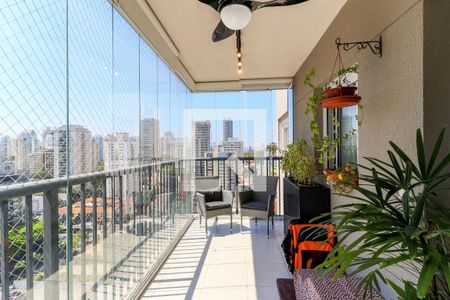 Varanda da Sala de apartamento à venda com 2 quartos, 62m² em Vila Cordeiro, São Paulo