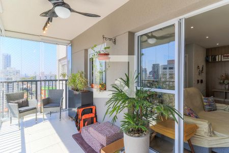 Varanda da Sala de apartamento à venda com 2 quartos, 62m² em Vila Cordeiro, São Paulo