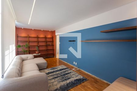 Sala de apartamento para alugar com 3 quartos, 130m² em Sion, Belo Horizonte