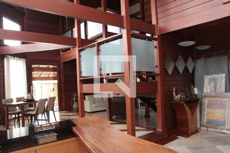 sala de estar-bar de casa de condomínio à venda com 3 quartos, 400m² em Paquetá, Belo Horizonte