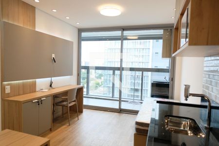 Sala/Cozinha de apartamento à venda com 1 quarto, 40m² em Pinheiros, São Paulo