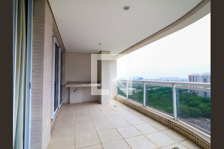 Varanda da Sala de apartamento para alugar com 3 quartos, 115m² em Barra da Tijuca, Rio de Janeiro