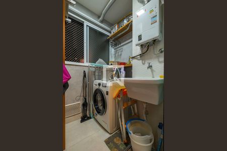 Sala/Cozinha - Lavanderia de apartamento para alugar com 2 quartos, 55m² em Jardim Paulistano, São Paulo