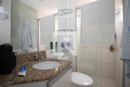 Banheiro da Suíte de kitnet/studio para alugar com 1 quarto, 44m² em Águas Claras, Brasília