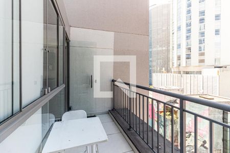 Varanda - Área Privativa de apartamento para alugar com 1 quarto, 54m² em República, São Paulo