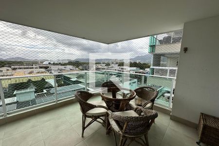 Varanda da Sala de apartamento para alugar com 3 quartos, 93m² em Barra da Tijuca, Rio de Janeiro