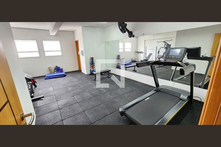Área comum - Academia de apartamento para alugar com 1 quarto, 60m² em Embaré, Santos