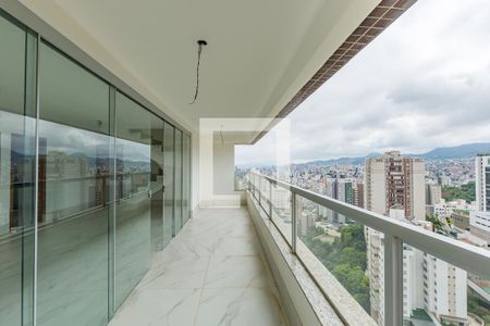 Varanda da Sala de apartamento à venda com 4 quartos, 273m² em Luxemburgo, Belo Horizonte