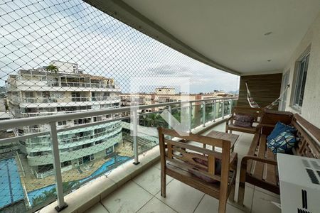 Varanda da Sala de apartamento à venda com 4 quartos, 188m² em Freguesia de Jacarepaguá, Rio de Janeiro