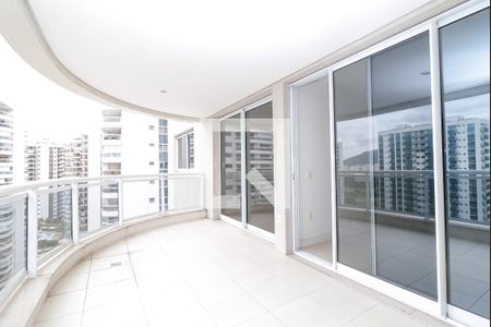 Varanda da Sala de apartamento para alugar com 3 quartos, 110m² em Barra da Tijuca, Rio de Janeiro