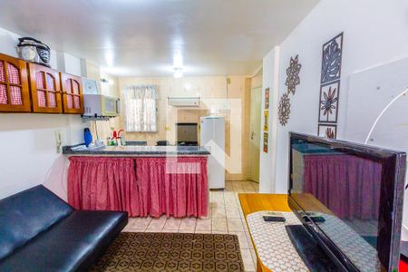 Sala de apartamento para alugar com 1 quarto, 39m² em Aviação, Praia Grande