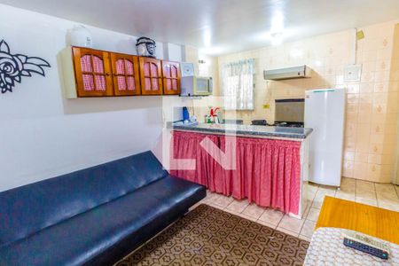 Sala de apartamento para alugar com 1 quarto, 39m² em Aviação, Praia Grande