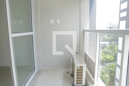 Varanda da Sala de kitnet/studio à venda com 1 quarto, 26m² em Indianópolis, São Paulo