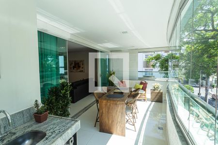 Varanda Gourmet de apartamento à venda com 4 quartos, 163m² em Liberdade, Belo Horizonte