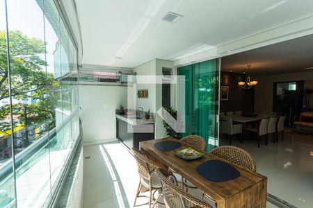 Varanda Gourmet de apartamento à venda com 4 quartos, 163m² em Liberdade, Belo Horizonte