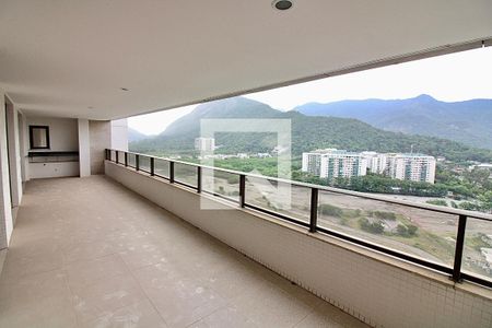 Varanda da Sala de apartamento para alugar com 4 quartos, 134m² em Barra da Tijuca, Rio de Janeiro