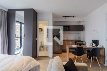 Quarto/Cozinha de apartamento para alugar com 1 quarto, 26m² em Jardim Panorama, São Paulo