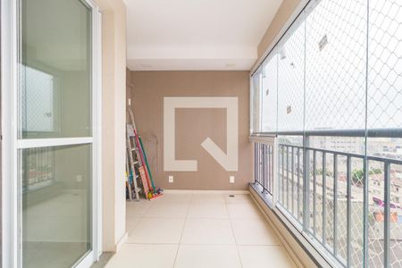 Varanda da Sala/Cozinha de apartamento para alugar com 2 quartos, 59m² em Pari, São Paulo