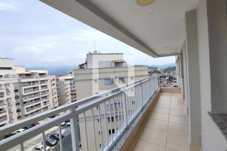 1º Pav - Varanda de apartamento à venda com 3 quartos, 122m² em Taquara, Rio de Janeiro