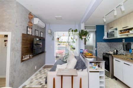 Sala/Cozinha de apartamento à venda com 2 quartos, 52m² em Bairro Fátima, Canoas