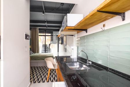 Cozinha de kitnet/studio para alugar com 1 quarto, 20m² em Vila Clementino, São Paulo