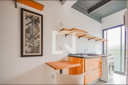 Cozinha de kitnet/studio para alugar com 1 quarto, 16m² em Vila Clementino, São Paulo