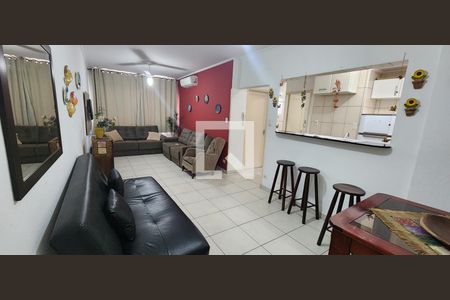 Sala de apartamento para alugar com 2 quartos, 64m² em Gonzaga, Santos