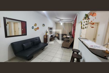 Sala de apartamento para alugar com 2 quartos, 64m² em Gonzaga, Santos