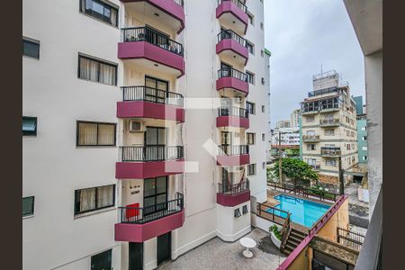 Vista da Sacada de apartamento para alugar com 1 quarto, 50m² em Jardim Las Palmas, Guarujá
