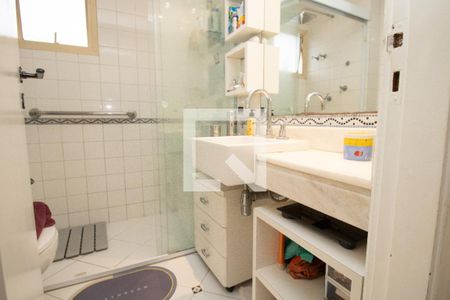Banheiro 1, panorâmica  de apartamento à venda com 4 quartos, 110m² em Indianópolis, São Paulo