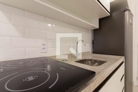 Cozinha de kitnet/studio para alugar com 1 quarto, 27m² em Pinheiros, São Paulo