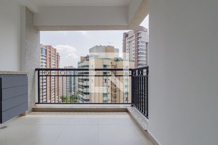 Varanda da Sala de apartamento à venda com 1 quarto, 58m² em Morumbi, São Paulo