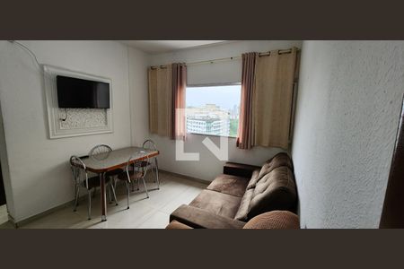 Sala de apartamento para alugar com 1 quarto, 50m² em Itararé, Santos